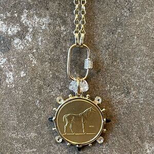 Elegant Gold Horse Pendant Necklace